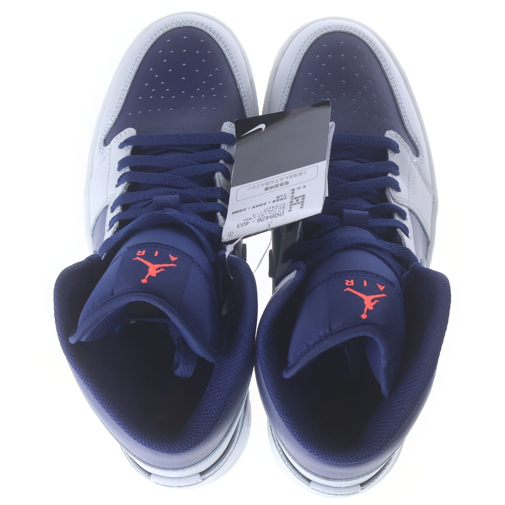 NIKE(ナイキ) AIR JODAN 1 MID Blue Void DQ8426-403 エアジョーダン1 ミッド ブルーボイド ミッドカットスニーカー シューズ ブルー/ホワイト US9/27.0cm