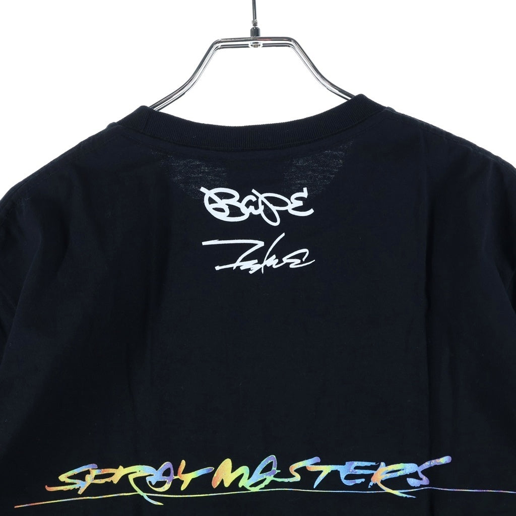 A BATHING APE(アベイシングエイプ) × Futura Graffiti Art フューチュラ グラフィティ アートプリント 半袖Tシャツ カットソー ブラック