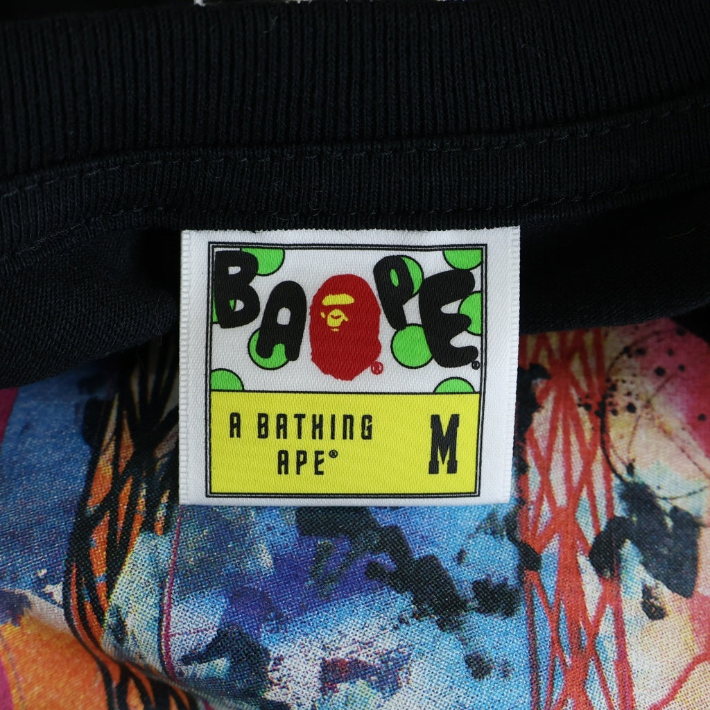 A BATHING APE(アベイシングエイプ) × Futura Graffiti Art フューチュラ グラフィティ アートプリント 半袖Tシャツ カットソー ブラック