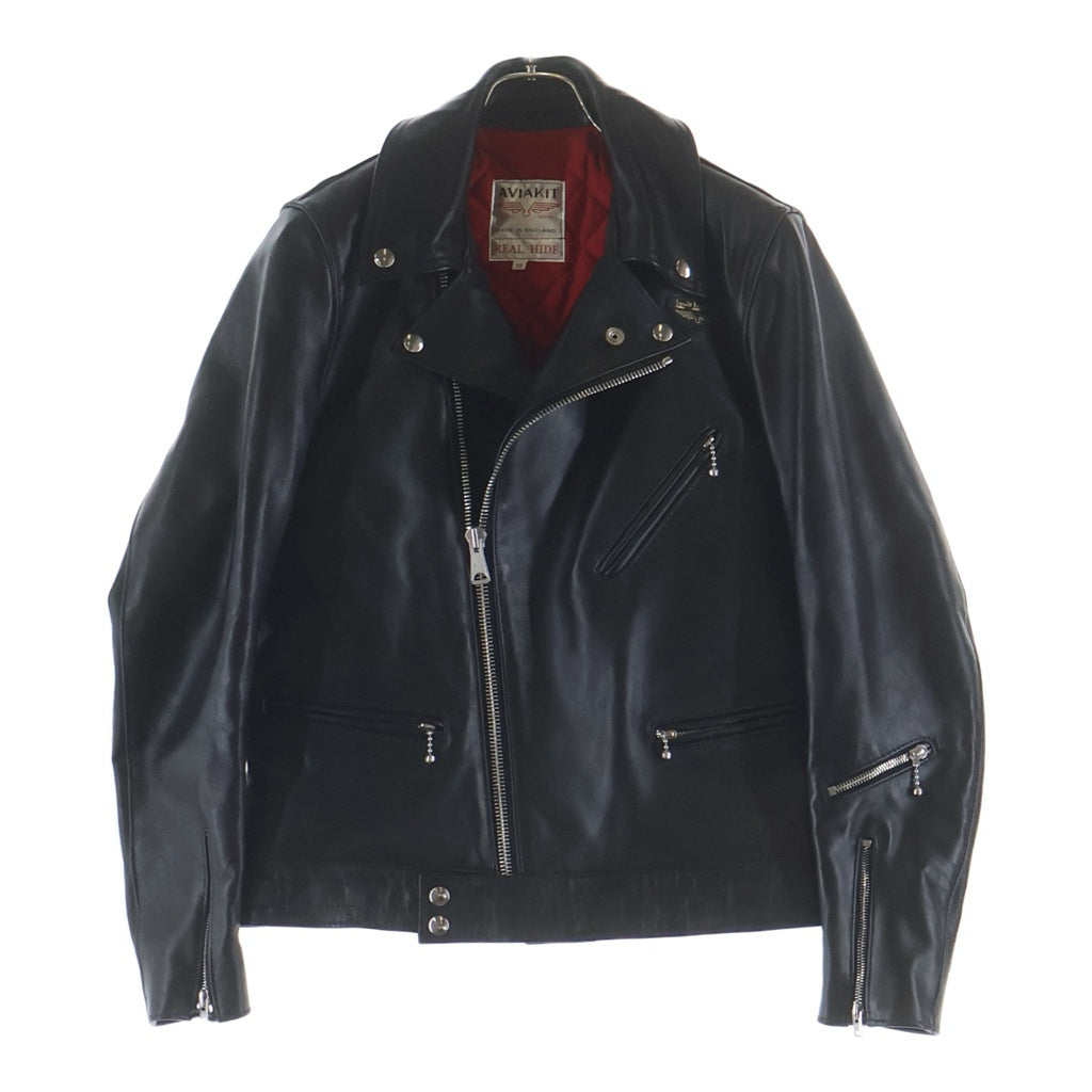 Lewis Leathers(ルイスレザー) CYCLONE TIGHT FIT REAL HIDE サイクロン タイトフィット リアル ハイド ジップアップ ダブルライダース レザー ジャケット ブラック