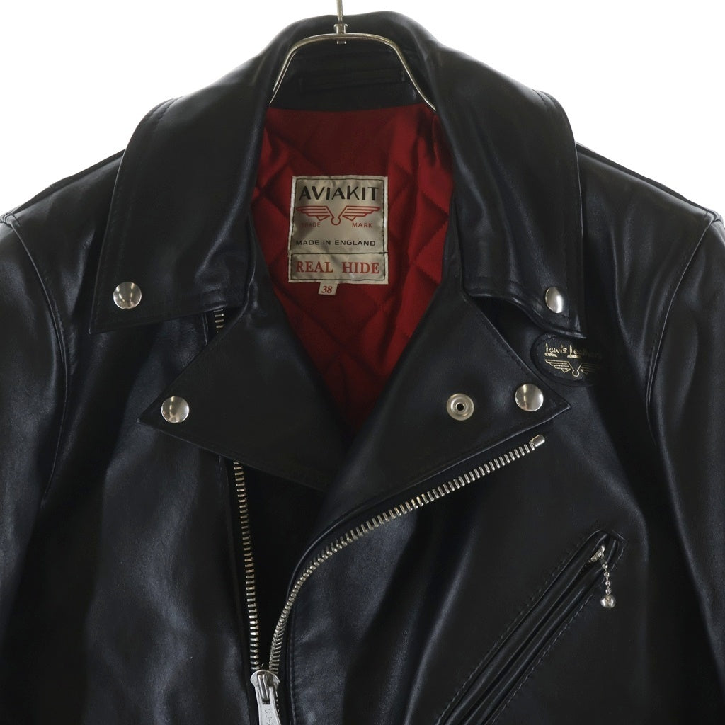Lewis Leathers(ルイスレザー) CYCLONE TIGHT FIT REAL HIDE サイクロン タイトフィット リアル ハイド ジップアップ ダブルライダース レザー ジャケット ブラック