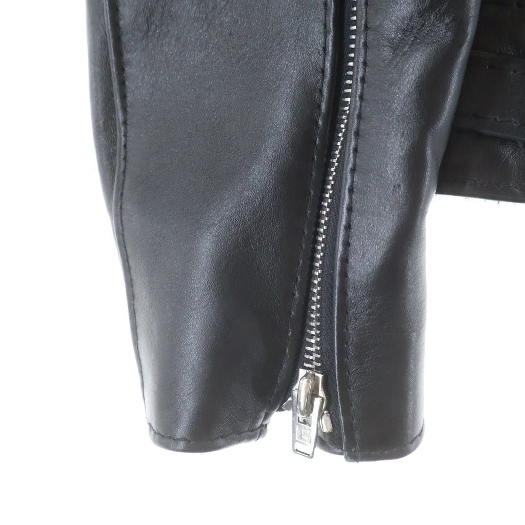 Lewis Leathers(ルイスレザー) CYCLONE TIGHT FIT REAL HIDE サイクロン タイトフィット リアル ハイド ジップアップ ダブルライダース レザー ジャケット ブラック
