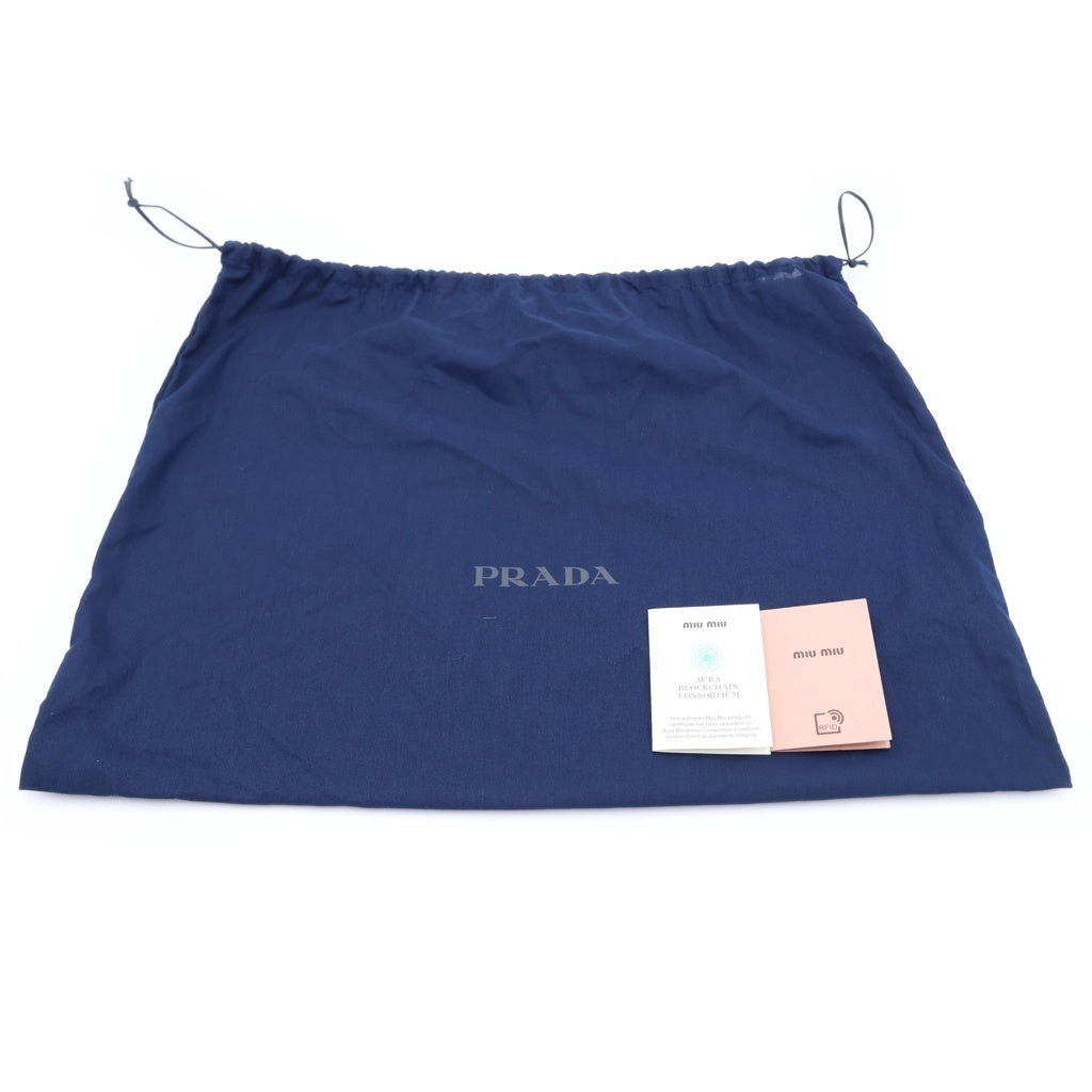PRADA(プラダ) ロゴ刺繍 ドリル バケットハット 帽子 ベージュ 1HC137 2CXL レディース