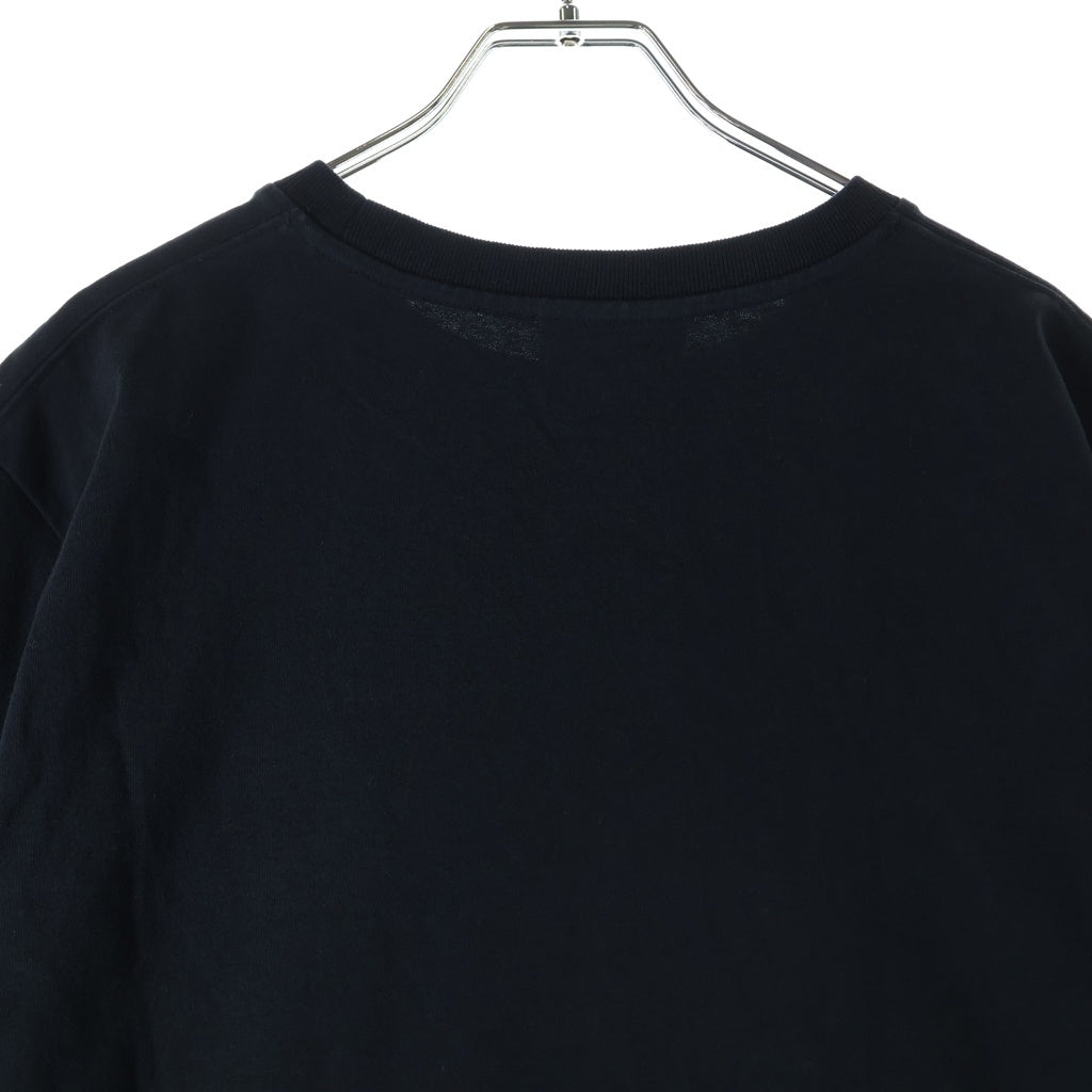 MAISON KITSUNE(メゾンキツネ) 24SS BOLD FOX HEAD PATCH COMFORT TEE SHIRT ボールドフォックスヘッドパッチコンフォート半袖Tシャツ クルーネックカットソー ブラック MM00127KJ0118