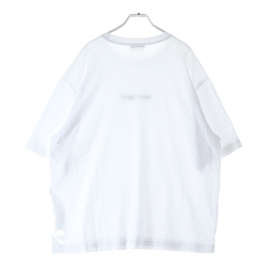 MAISON KITSUNE(メゾンキツネ) EMBROIDERY OVERSIZE TEE-SHIRT エンブロイダリー オーバーサイズ 半袖Tシャツ クルーネックカットソー ホワイト OM00122KJ0119