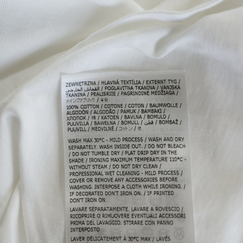 MM6 Maison Margiela(エムエムシックスメゾンマルジェラ) 24SS フロントカレンダータグ 半袖Tシャツ クルーネックカットソー ホワイト SH0GC0017 S24312