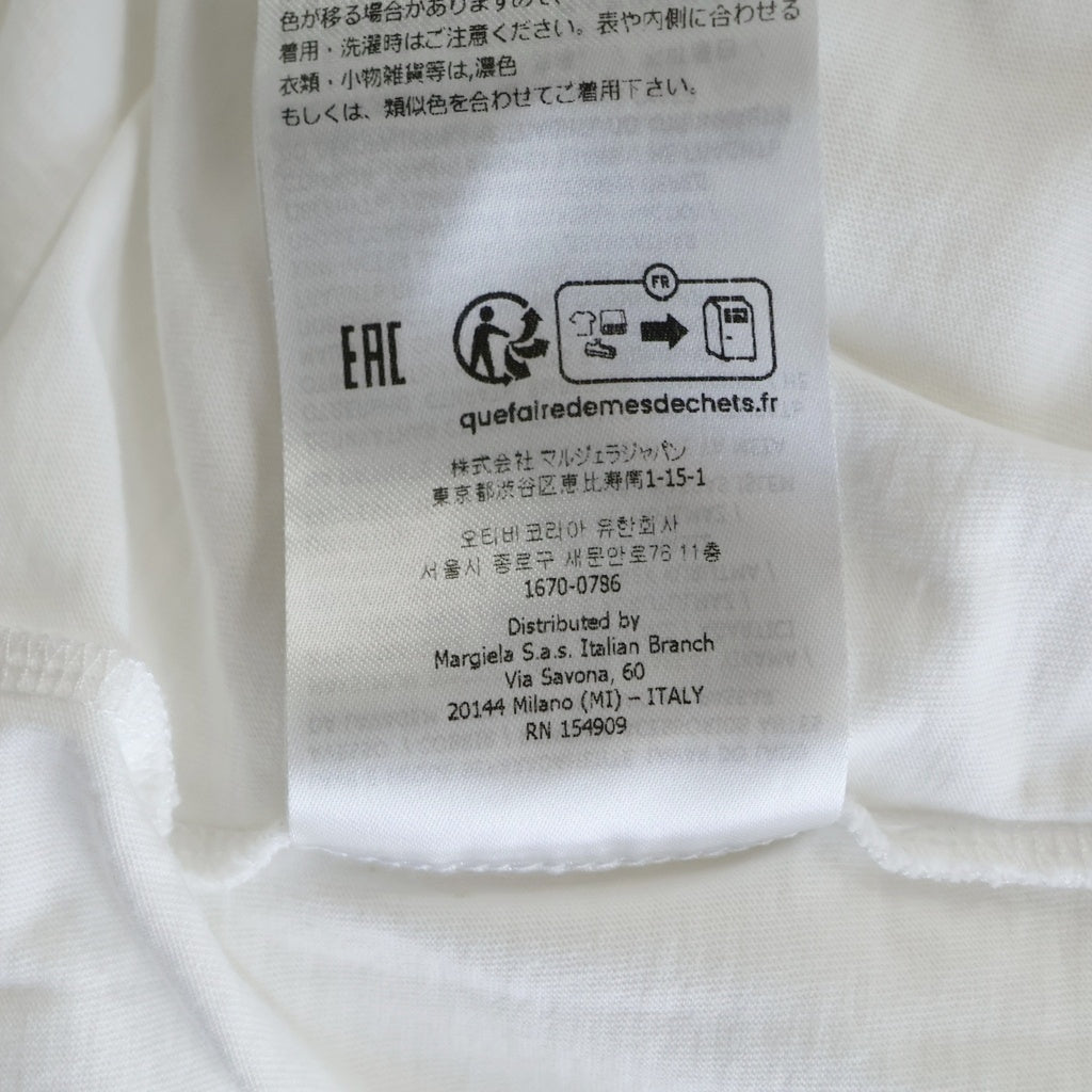 MM6 Maison Margiela(エムエムシックスメゾンマルジェラ) 24SS フロントカレンダータグ 半袖Tシャツ クルーネックカットソー ホワイト SH0GC0017 S24312
