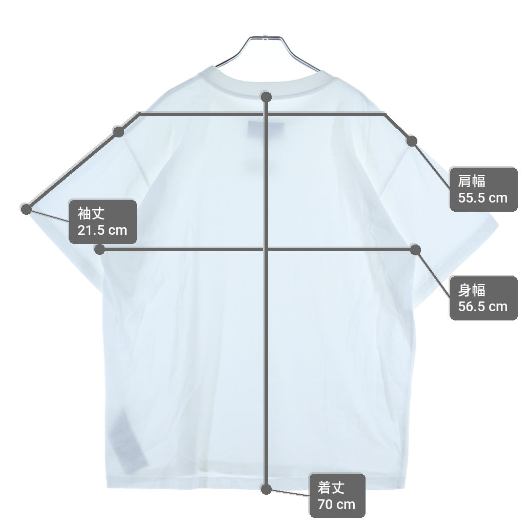 MM6 Maison Margiela(エムエムシックスメゾンマルジェラ) 24SS フロントカレンダータグ 半袖Tシャツ クルーネックカットソー ホワイト SH0GC0017 S24312
