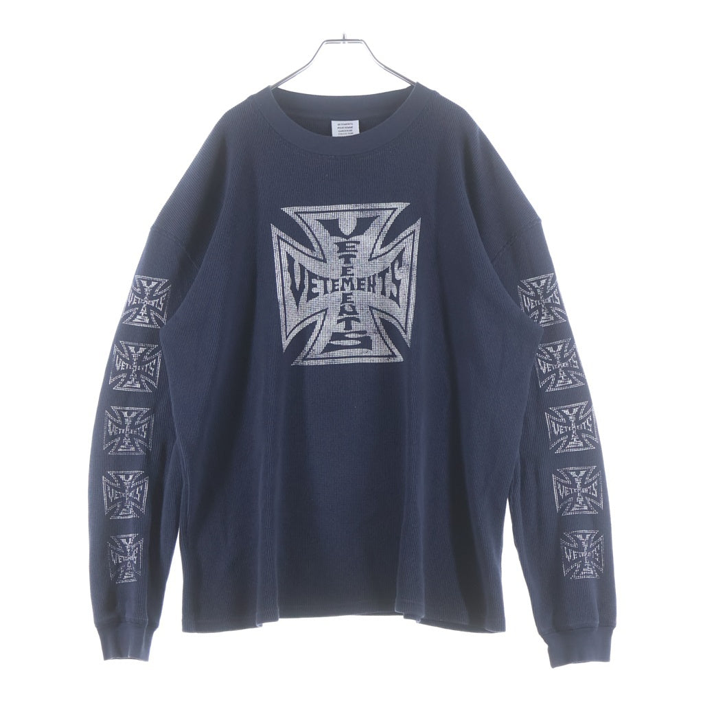 VETEMENTS(ヴェトモン) 26SS Biker Cross Waffle L/S T-Shirt バイカー 