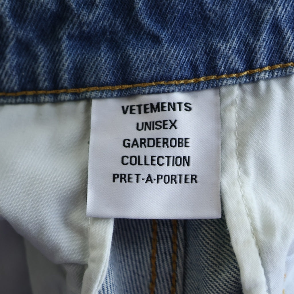 VETEMENTS(ヴェトモン) 25SS Deconstructed Triple Cargo Pants デコンストラクト トリプルカーゴパンツ ドッキングパンツ インディゴ/ブラック UA66PA510N