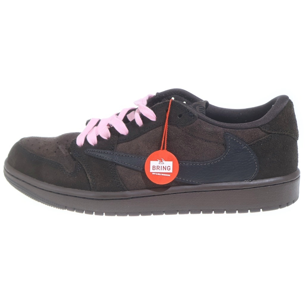 NIKE(ナイキ) ×TRAVIS SCOTT AIR JORDAN 1 LOW OG SP VELVET BROWN トラヴィススコット エアジョーダン 1 ベルベットブラウン ローカットスニーカー US9.5/27.5cm DM7866-202