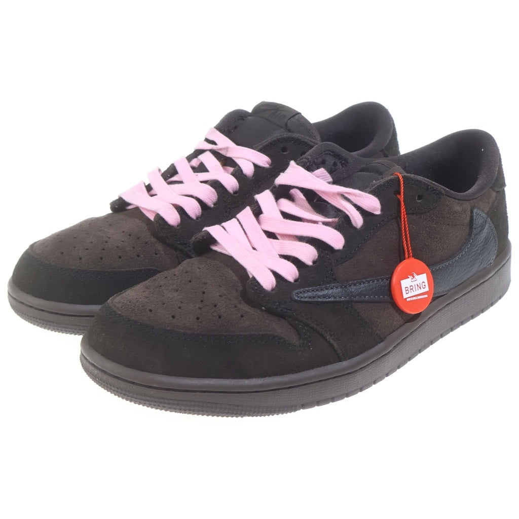 NIKE(ナイキ) ×TRAVIS SCOTT AIR JORDAN 1 LOW OG SP VELVET BROWN トラヴィススコット エアジョーダン 1 ベルベットブラウン ローカットスニーカー US9.5/27.5cm DM7866-202