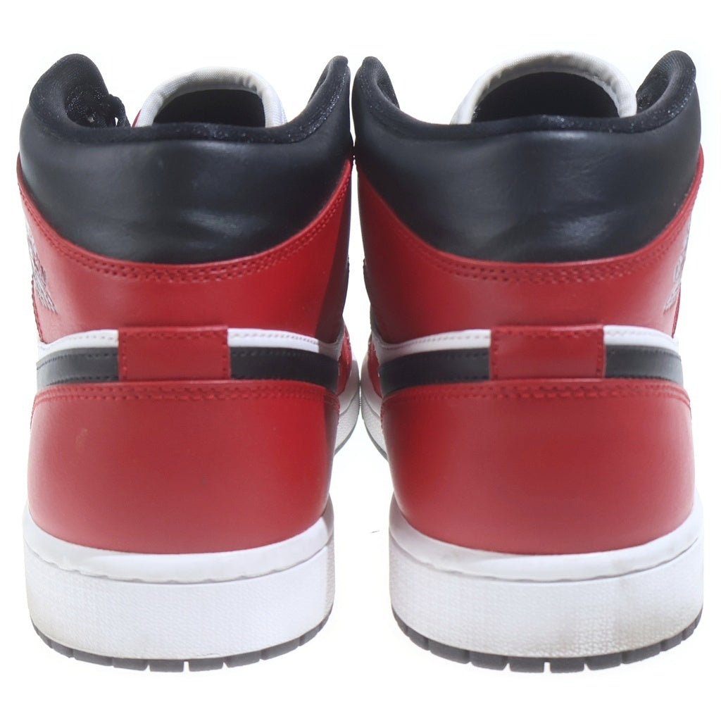 NIKE(ナイキ) AIR JORDAN 1 MID CHICAGO BLACK TOE 554724-069 エアジョーダン1 シカゴ ブラック トゥ ミッドカットスニーカー ブラック/レッド US10.5/28.5cm
