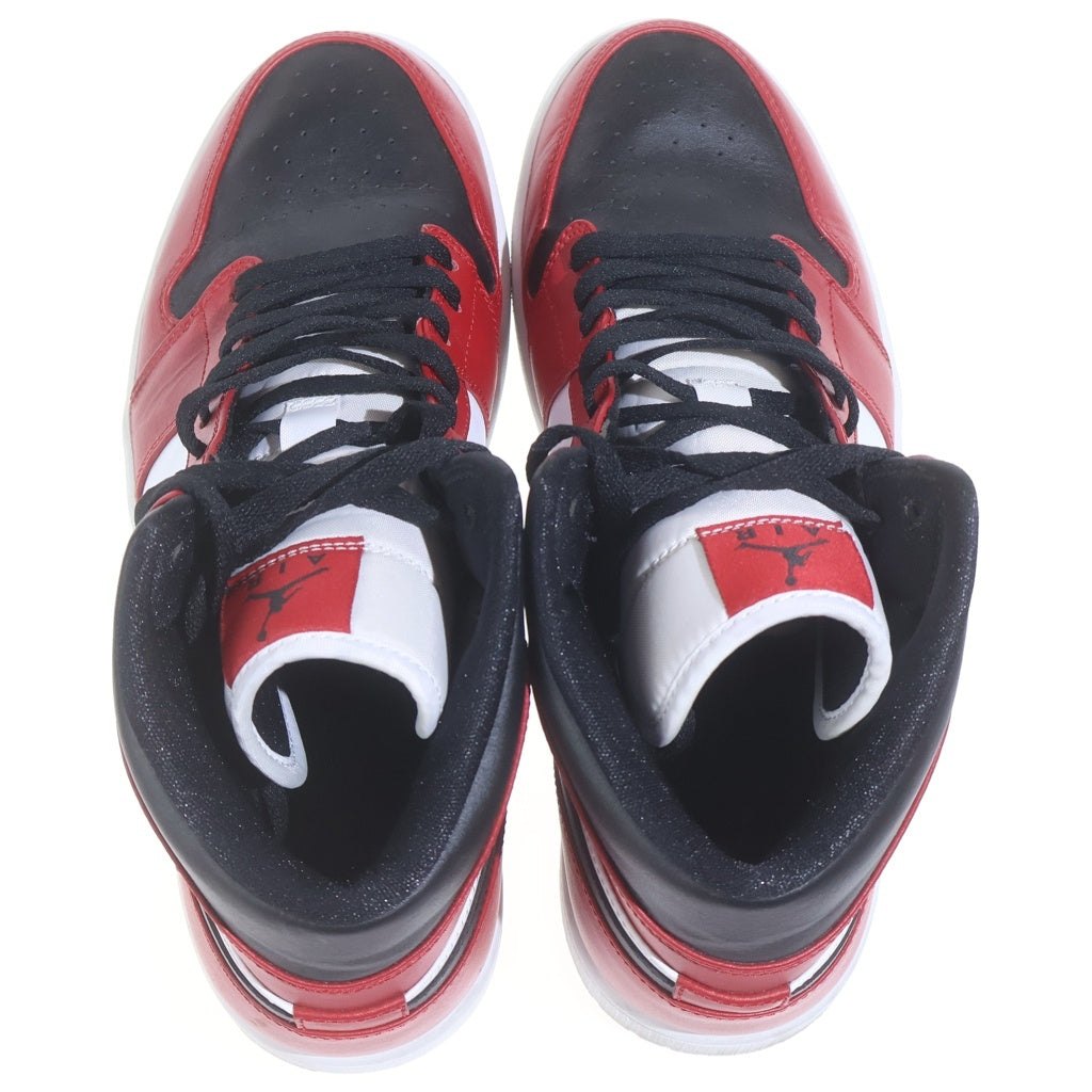 NIKE(ナイキ) AIR JORDAN 1 MID CHICAGO BLACK TOE 554724-069 エアジョーダン1 シカゴ ブラック トゥ ミッドカットスニーカー ブラック/レッド US10.5/28.5cm
