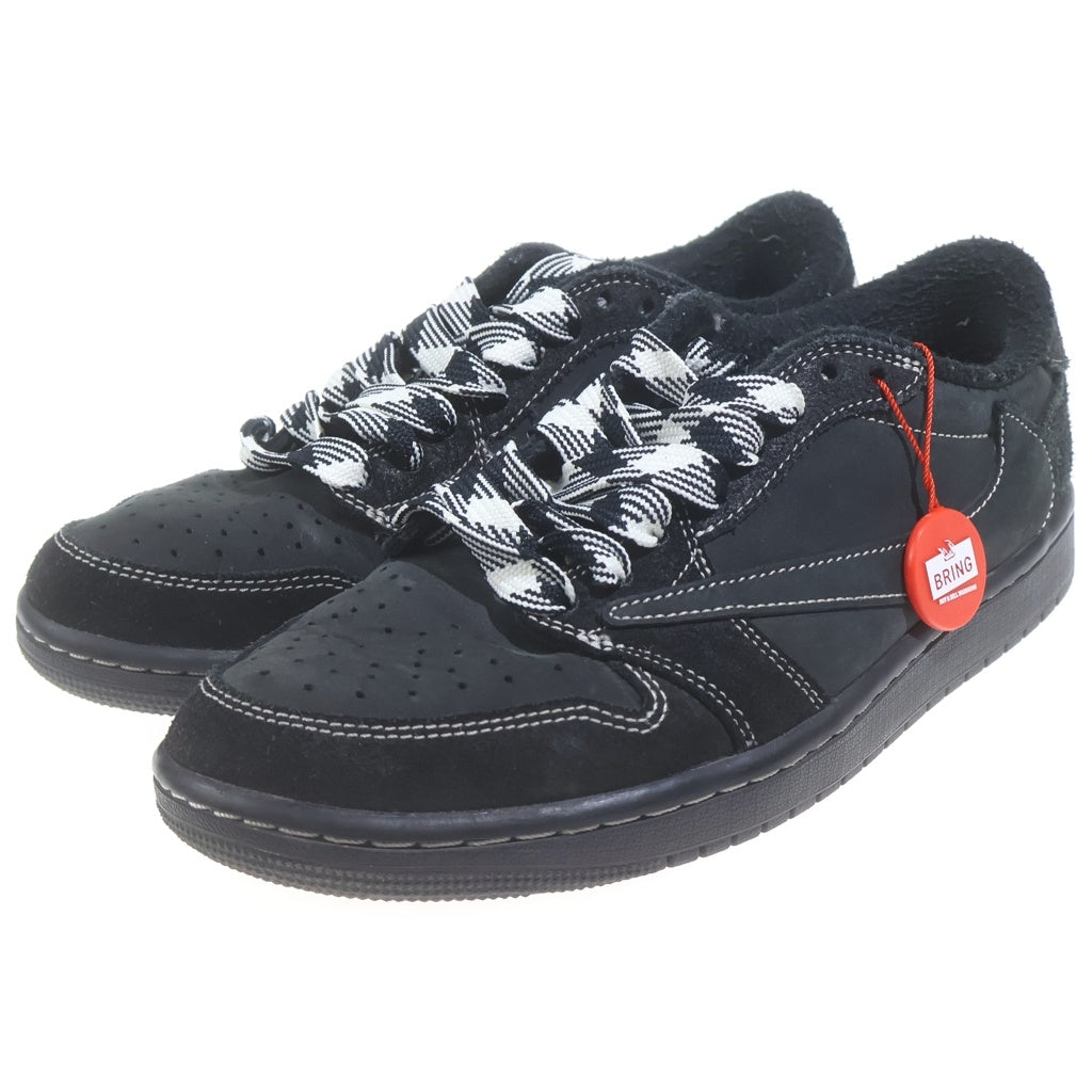 NIKE(ナイキ) ×TRAVIS SCOTT AIR JORDAN 1 LOW OG SP BLACK PHANTOM DM7866-001 エアジョーダン1 ブラックファントム ローカットスニーカー ブラック US8/26cm