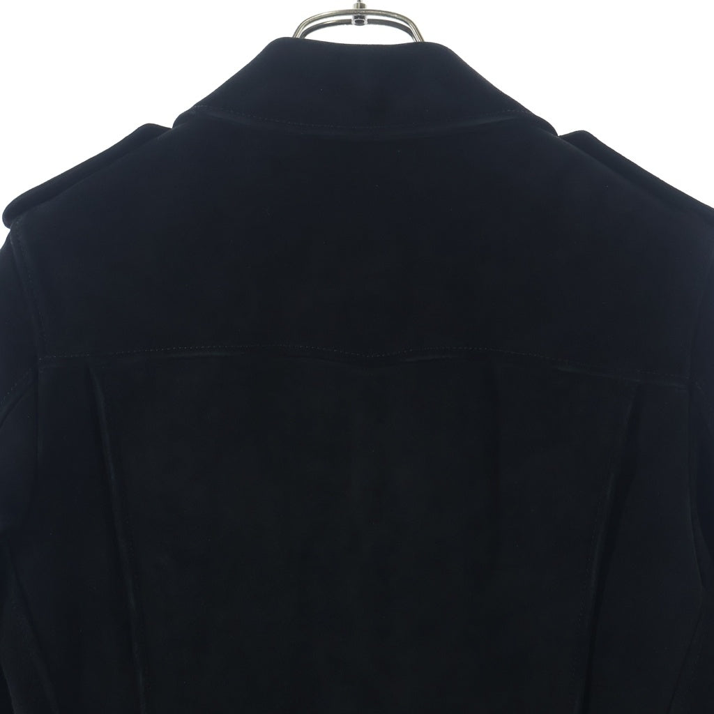 SAINT LAURENT PARIS(サンローランパリ) L01 Classic Motorcycle Jacket クラシック モーターサイクル ダブルライダース スウェード レザー ジャケット ブラック 484284 Y5NM1