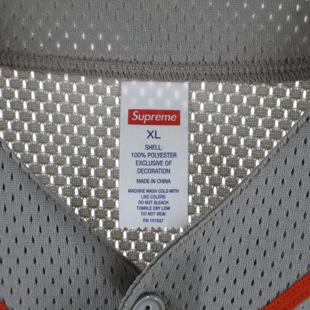 SUPREME(シュプリーム) 25SS Old English Baseball Jersey オールドイングリッシュベースボールジャージ ゲームシャツ グレー