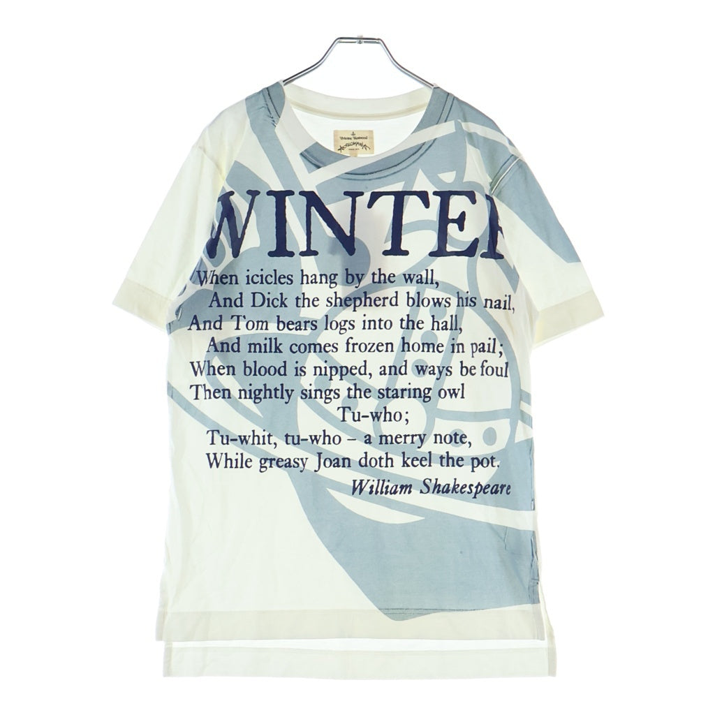 Vivienne Westwood(ヴィヴィアンウエストウッド) WINTER ウィンター 半袖Tシャツ カットソー ホワイト/ブルー
