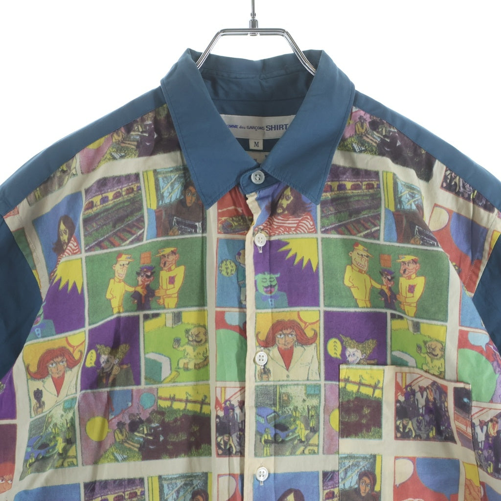 COMME des GARCONS SHIRT(コムデギャルソンシャツ) 00AW ×小林晴夫 コミック柄 長袖シャツ マルチカラー