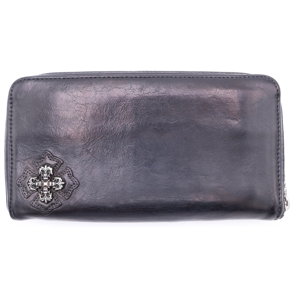 CHROME HEARTS(クロムハーツ) REC F ZIP フィリグリープラス ラウンドジップ長財布 ウォレット ブラック