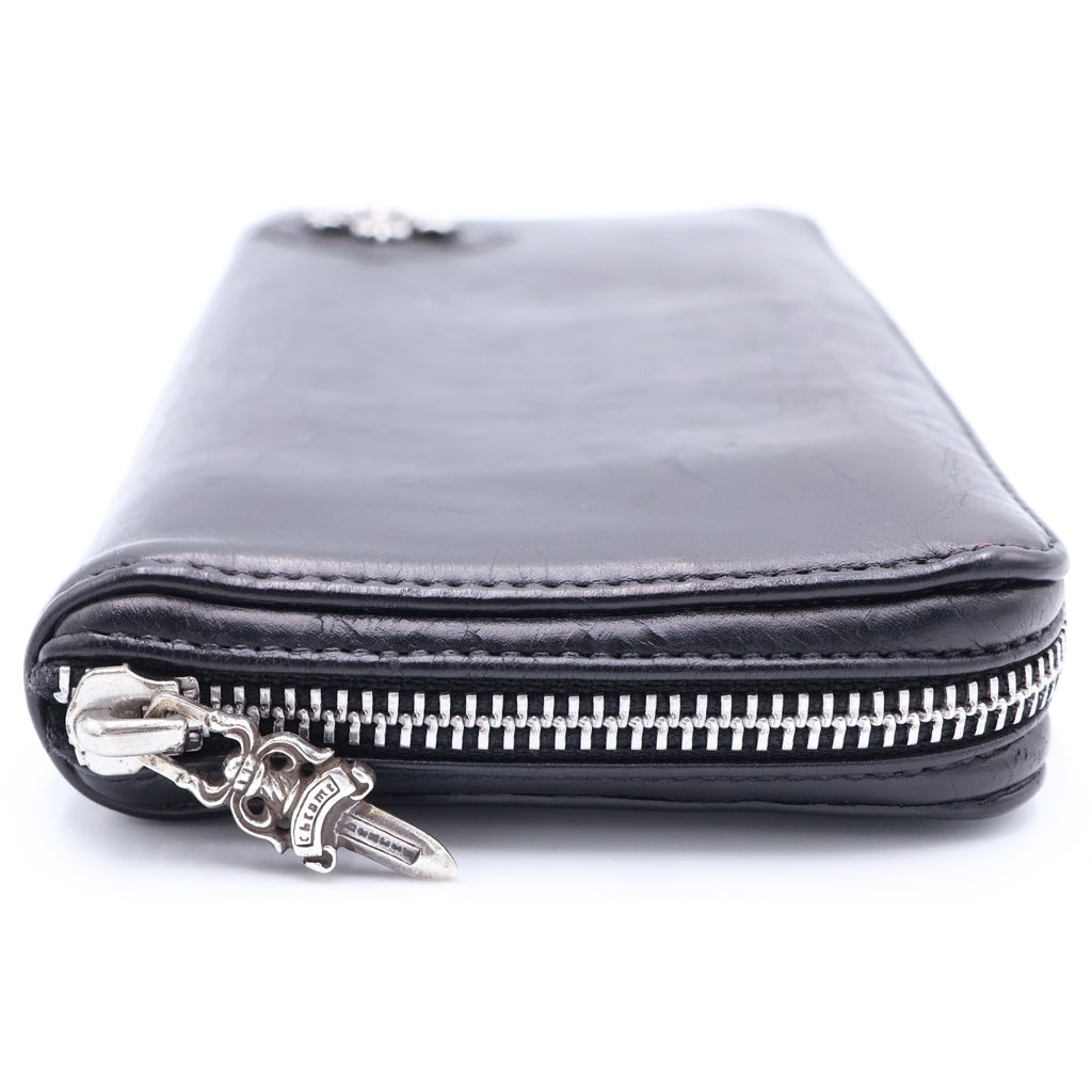 CHROME HEARTS(クロムハーツ) REC F ZIP フィリグリープラス ラウンドジップ長財布 ウォレット ブラック