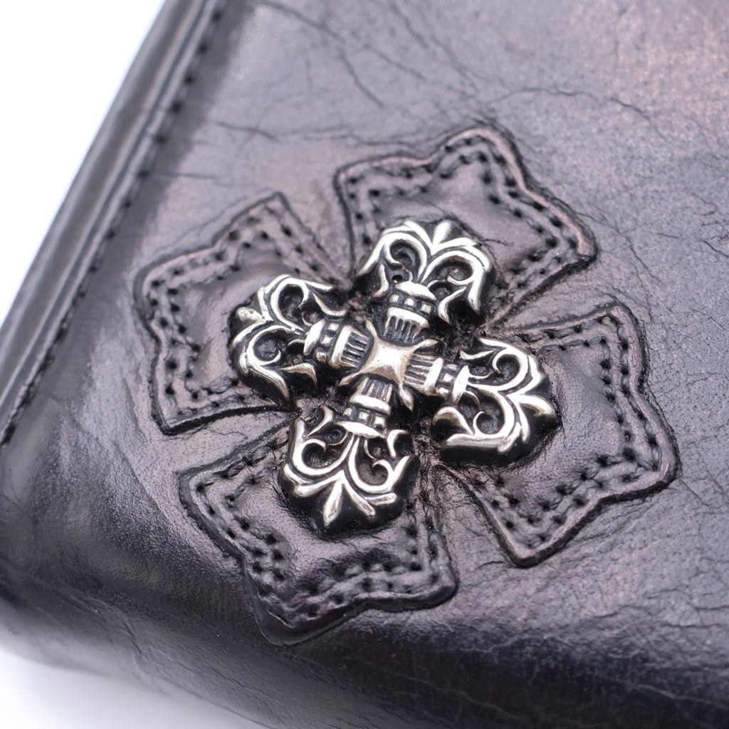CHROME HEARTS(クロムハーツ) REC F ZIP フィリグリープラス ラウンドジップ長財布 ウォレット ブラック