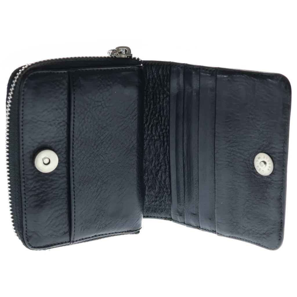 CHROME HEARTS(クロムハーツ) SQ ZIP BILL スクエアジップビル レザーウォレット 財布 ブラック