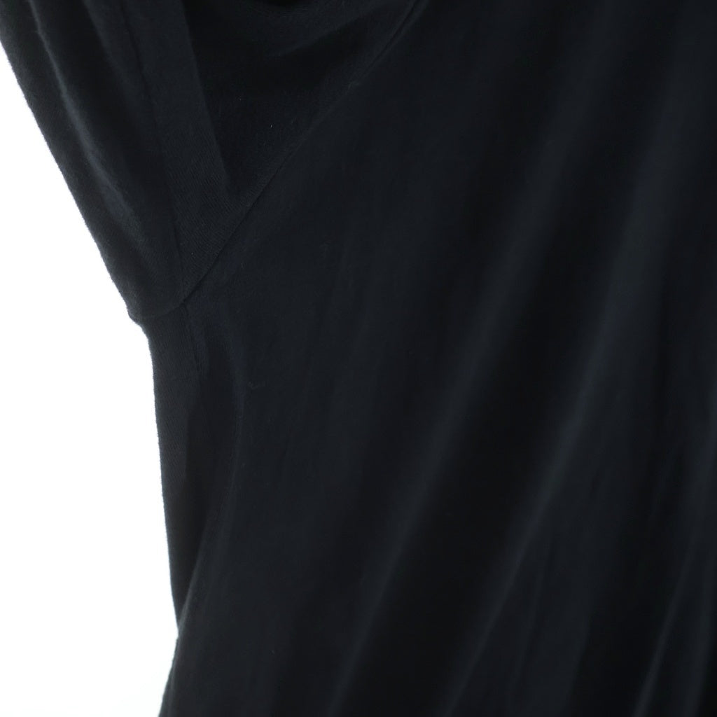 CHROME HEARTS(クロムハーツ) Neck Logo L/S Tee ネックロゴプリント クルーネック長袖Tシャツカットソー ブラック
