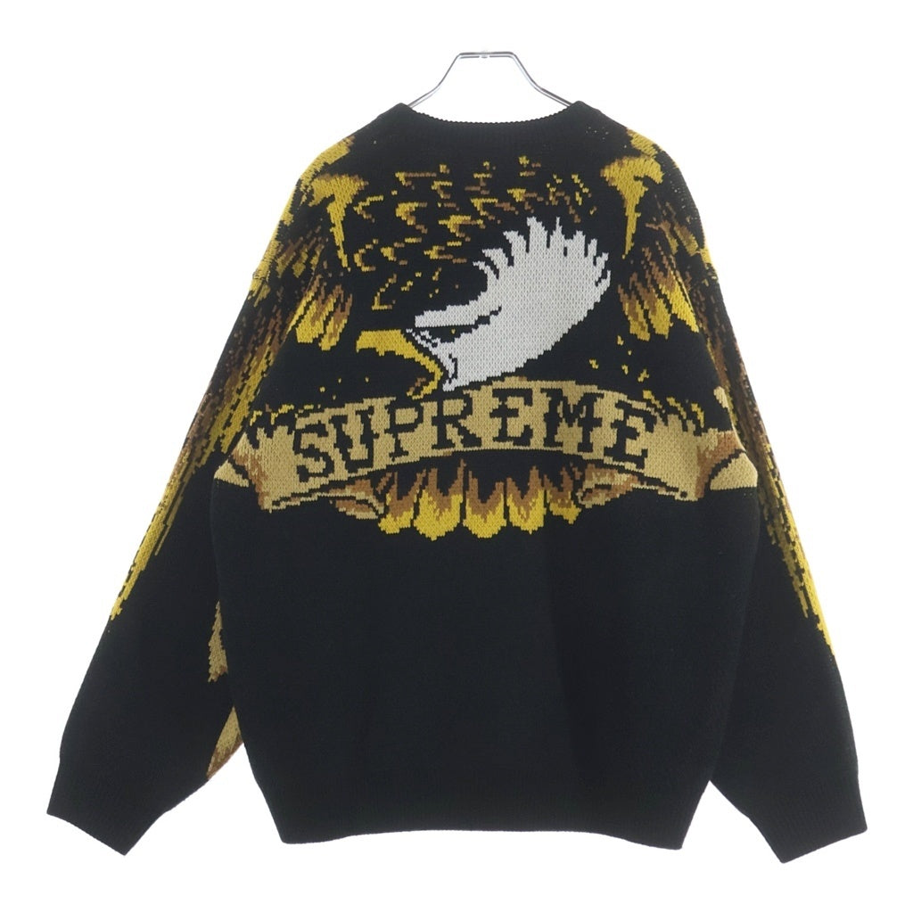 SUPREME シュプリーム 25AW ×ANTIHERO アンタイヒーロー ビッグイーグル ニット セーター ブラック/イエロー SUPREME(シュプリーム) 25AW ×ANTIHERO アンタイヒーロー ビッグ