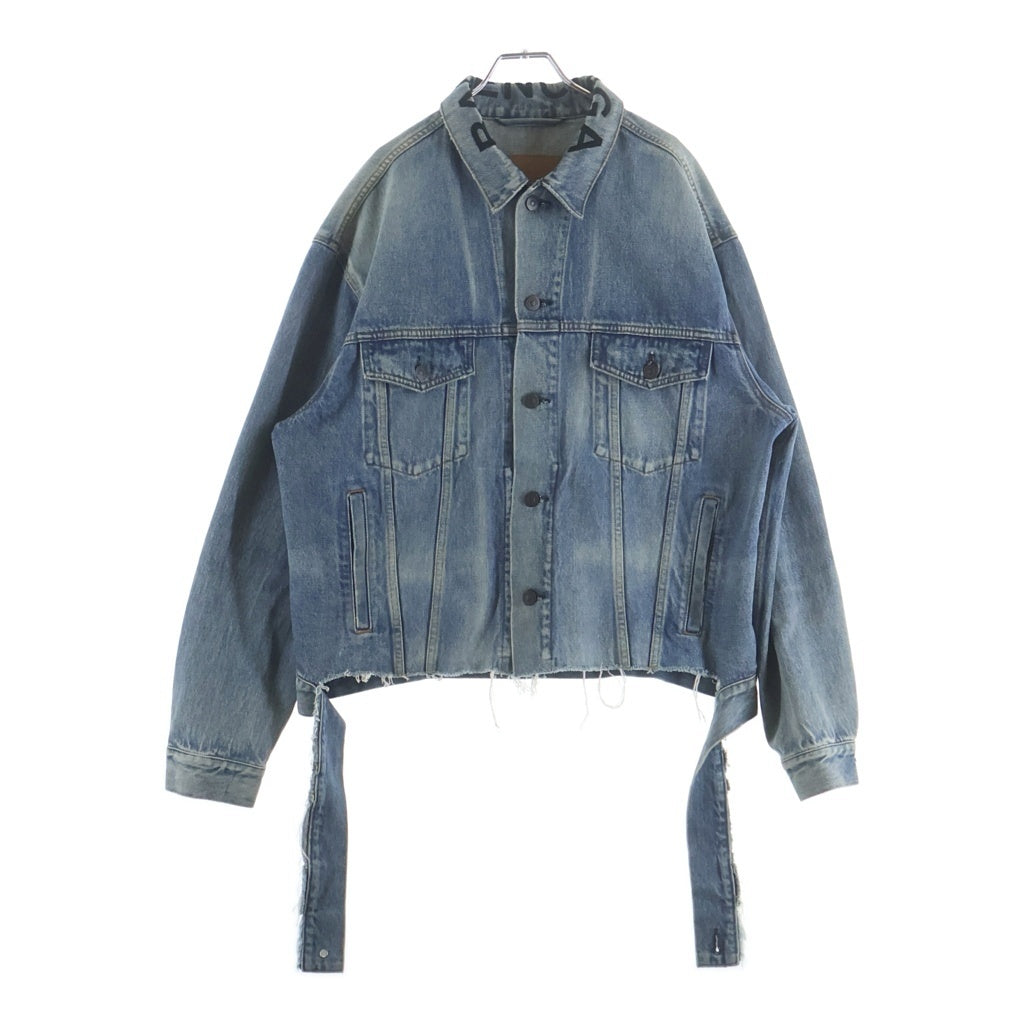 BALENCIAGA(バレンシアガ) 18SS クラッシュデザイン ネックロゴデニム 
