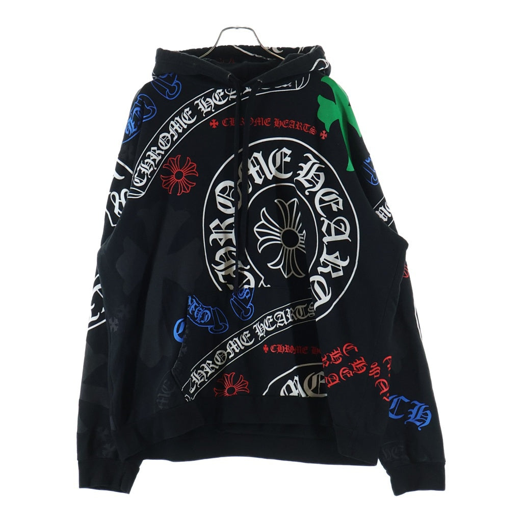 CHROME HEARTS(クロムハーツ) STENCIL HOODIE ステンシルプリント プルオーバーパーカー フーディー ブラック