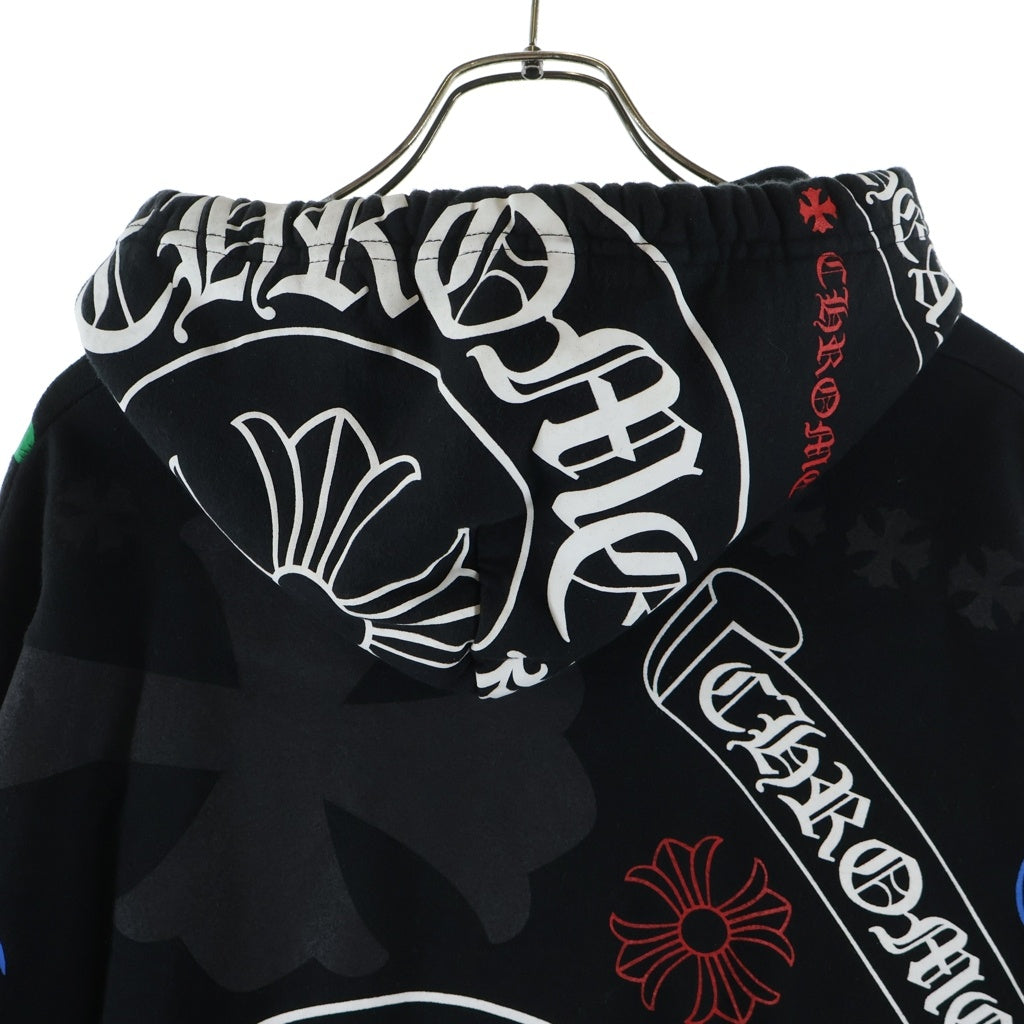 CHROME HEARTS(クロムハーツ) STENCIL HOODIE ステンシルプリント プルオーバーパーカー フーディー ブラック