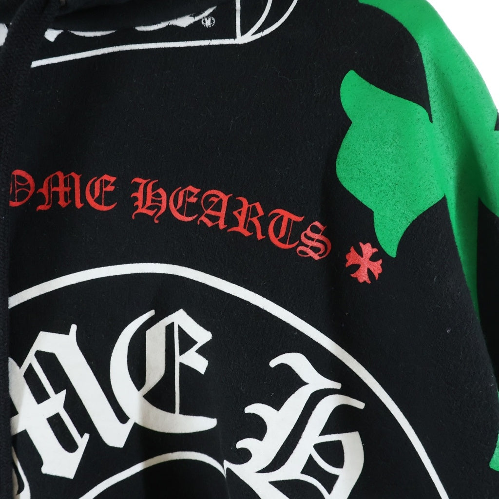 CHROME HEARTS(クロムハーツ) STENCIL HOODIE ステンシルプリント プルオーバーパーカー フーディー ブラック