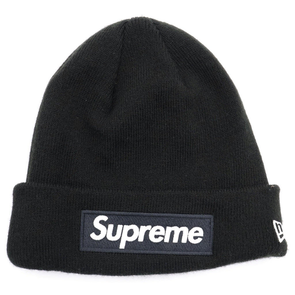 SUPREME(シュプリーム) 23AW ×New Era Box Logo Beanie ニューエラ ボックスロゴ ビーニー ニットキャップ 帽子 ブラック