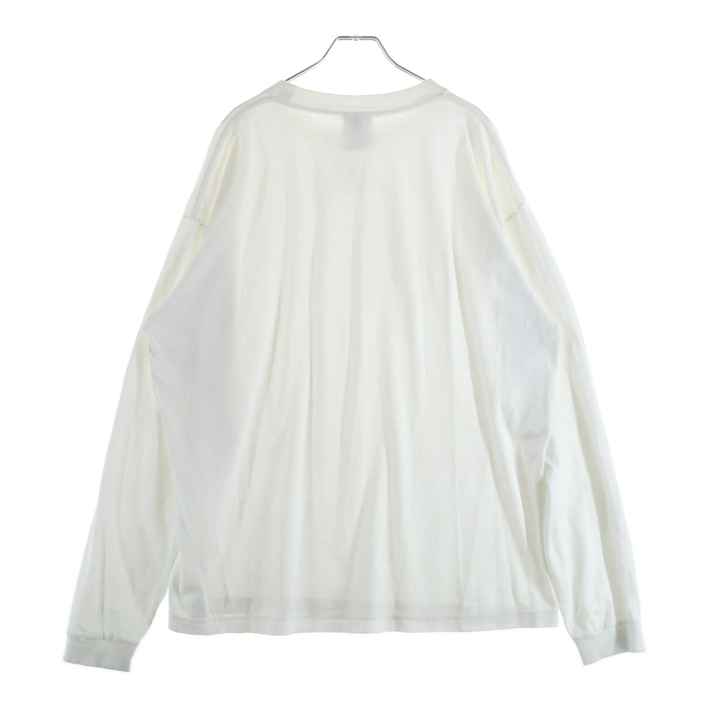 SAINT MICHAEL(セントマイケル) 24SS BR_LS TEE ボーンレイズ フロントプリント長袖カットソー ホワイト SM-YS8-0000-C09