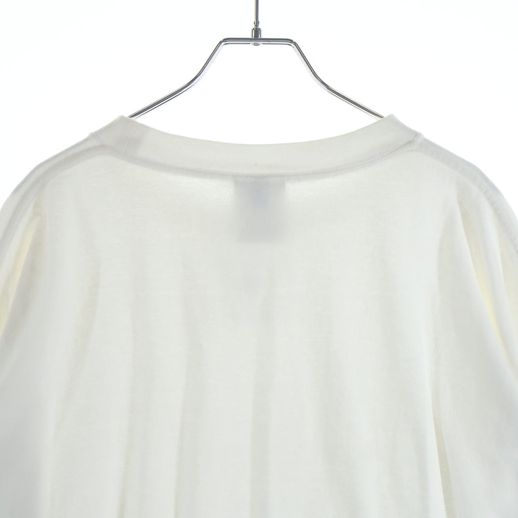 SAINT MICHAEL(セントマイケル) 24SS BR_LS TEE ボーンレイズ フロントプリント長袖カットソー ホワイト SM-YS8-0000-C09