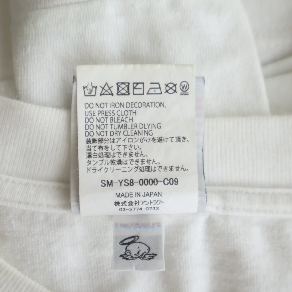 SAINT MICHAEL(セントマイケル) 24SS BR_LS TEE ボーンレイズ フロントプリント長袖カットソー ホワイト SM-YS8-0000-C09