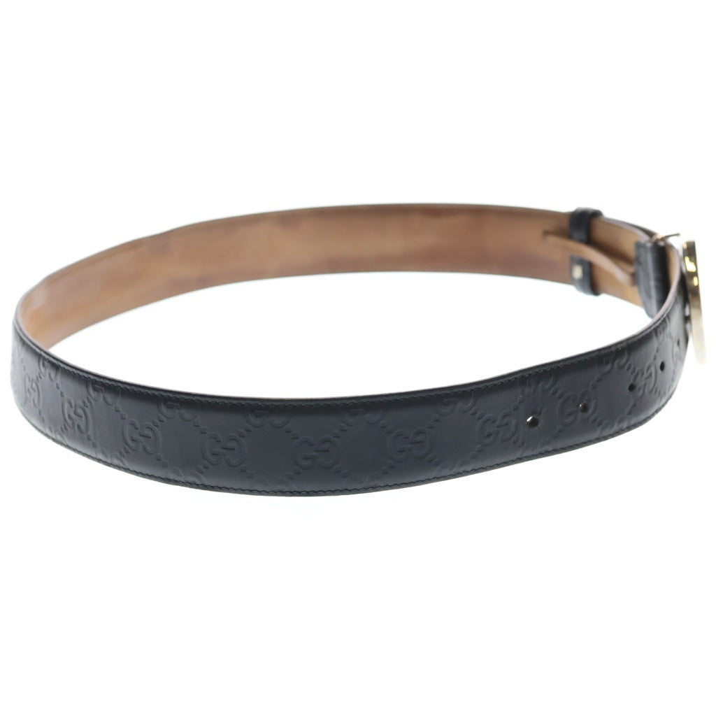 GUCCI(グッチ) インターロッキング ベルト ブラック レザー 411924