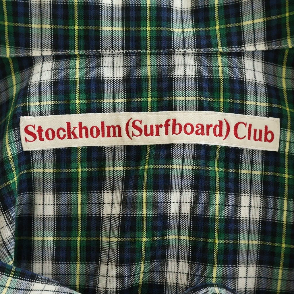 NO BRAND(ノーブランド) 【Stockholm Surfboard Club】CLUB OVERSHIRT ストックホルム サーフボード クラブ クラブオーバーシャツ チェック グリーン 7854120266