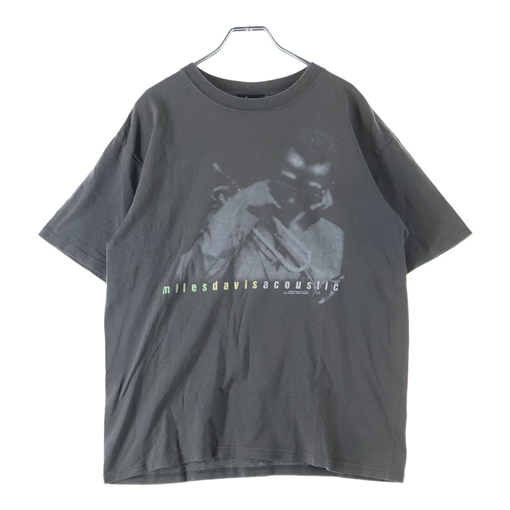 VINTAGE(ヴィンテージ) VINTAGE ZION MILES DAVIS ACOUSTIC ヴィンテージ マイルスデイビス プリント 半袖Tシャツ カットソー ブラック