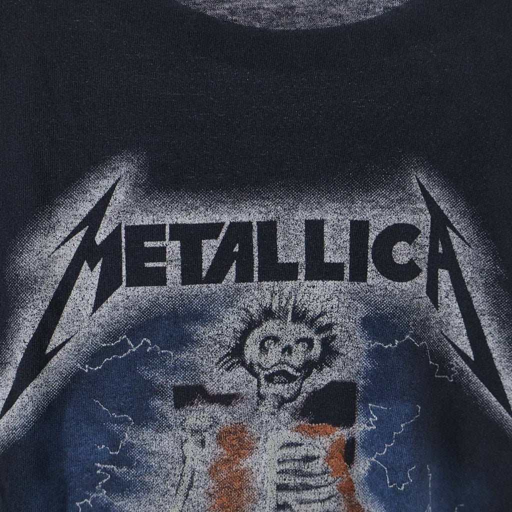 VINTAGE(ヴィンテージ) 00s METALLICA RIDE THE LIGHTNING メタリカ 両面プリント Tシャツ 半袖カットソーブラック