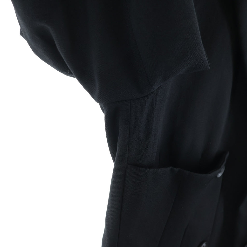 Yohji Yamamoto POUR HOMME(ヨウジヤマモト プールオム) 21AW フラシ胸あて 絞1AW フラシ胸あてボタン止め テーラードジャケット HX-J15-100