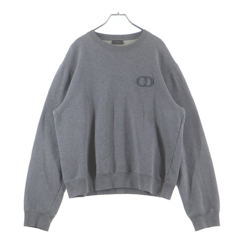 Christian Dior クリスチャンディオール CD ICON EMBROIDERED SWEAT CREW CDアイコンロゴ刺繍スウェットトレーナー グレー 113J699A0531 Christian Dior(クリスチャンディオール) CD ICON EMBROIDERED SWEAT
