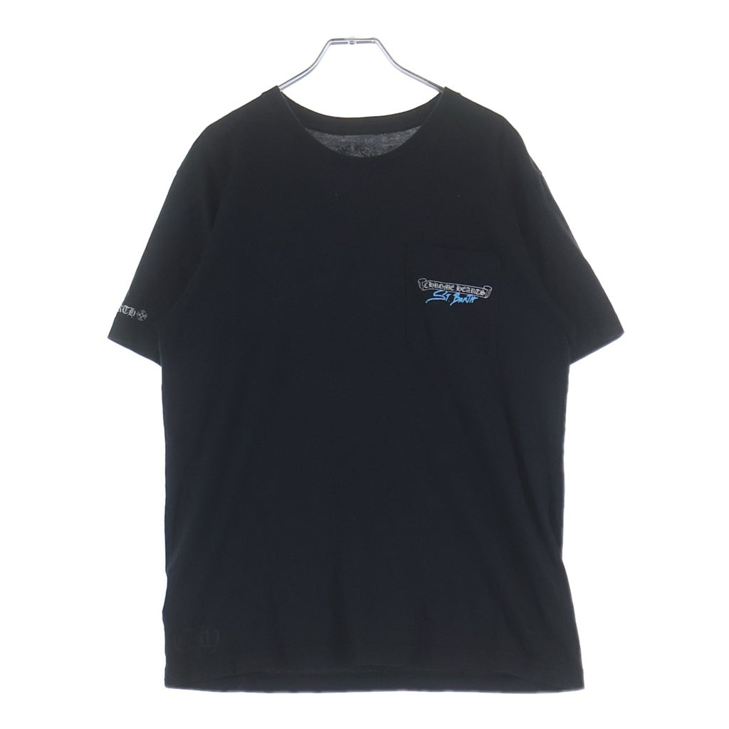 CHROME HEARTS(クロムハーツ) St.Barth Limited Scroll Label Tee セントバース限定 スクロールラベル 半袖Tシャツ カットソー ブラック/ブルー