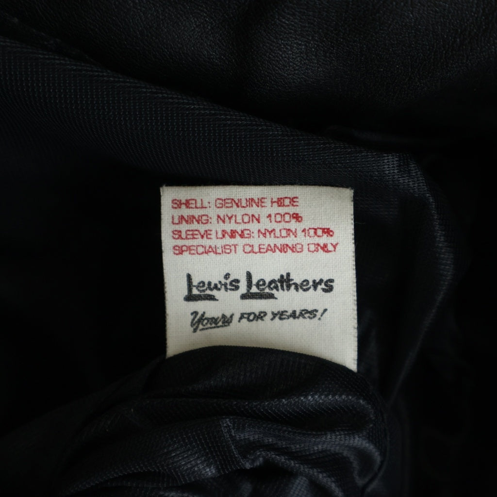 Lewis Leathers(ルイスレザー) 441T CYCLONE TIGHT FIT COW HIDE サイクロン タイトフィット カウハイド ダブルライダースジャケット ブラック