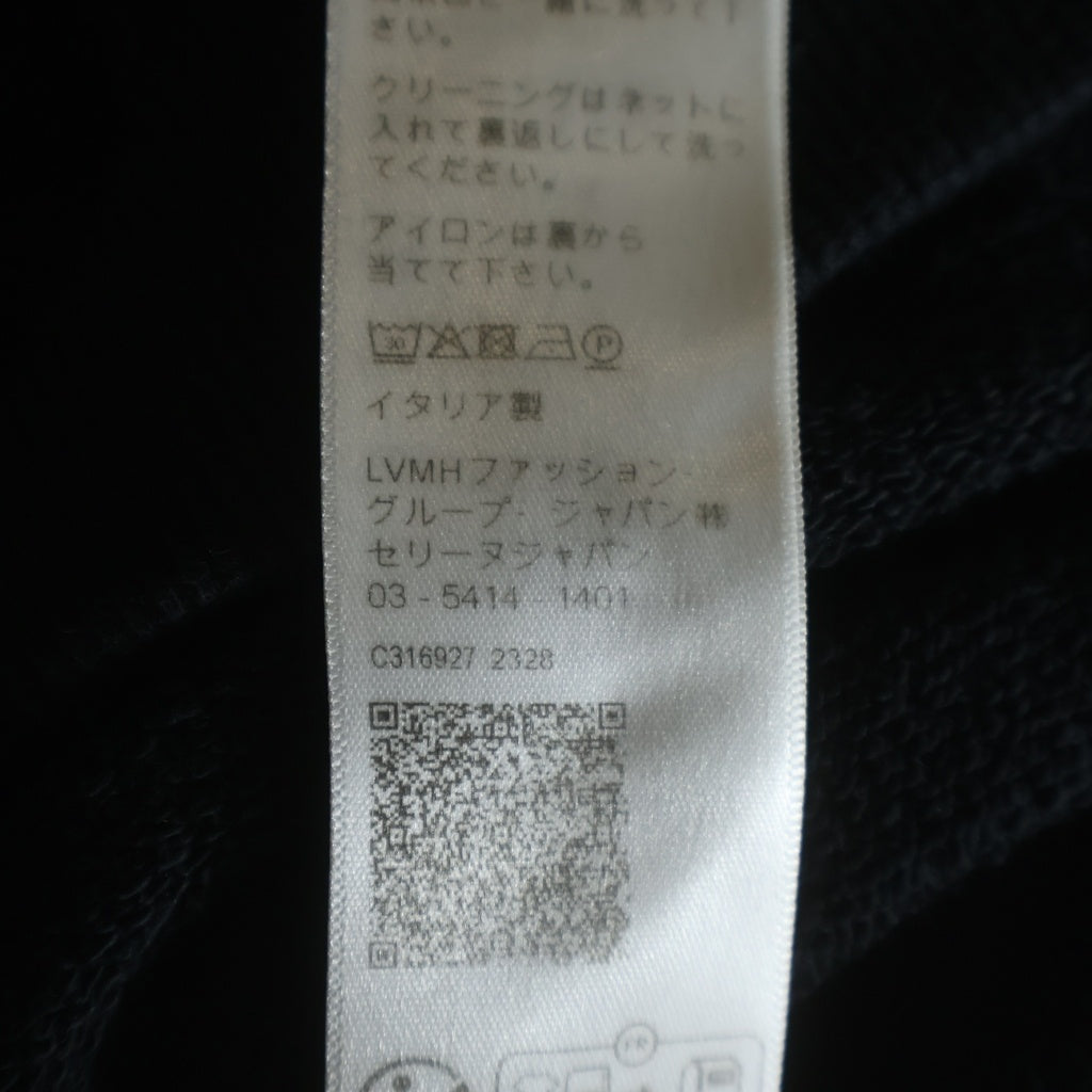 CELINE(セリーヌ) 21AW Loose Sweatshirt In Cotton Fleece ドローコード プルオーバー フーディー スウェット パーカー ブラック 2Y468670Q