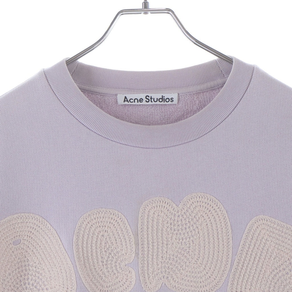 Acne Studios(アクネ ストゥディオズ) Bubble Logo Sweatshirt バブルロゴ クルーネックスウェットトレーナー ピンク FN-MN-SWEA000311 BI0172-