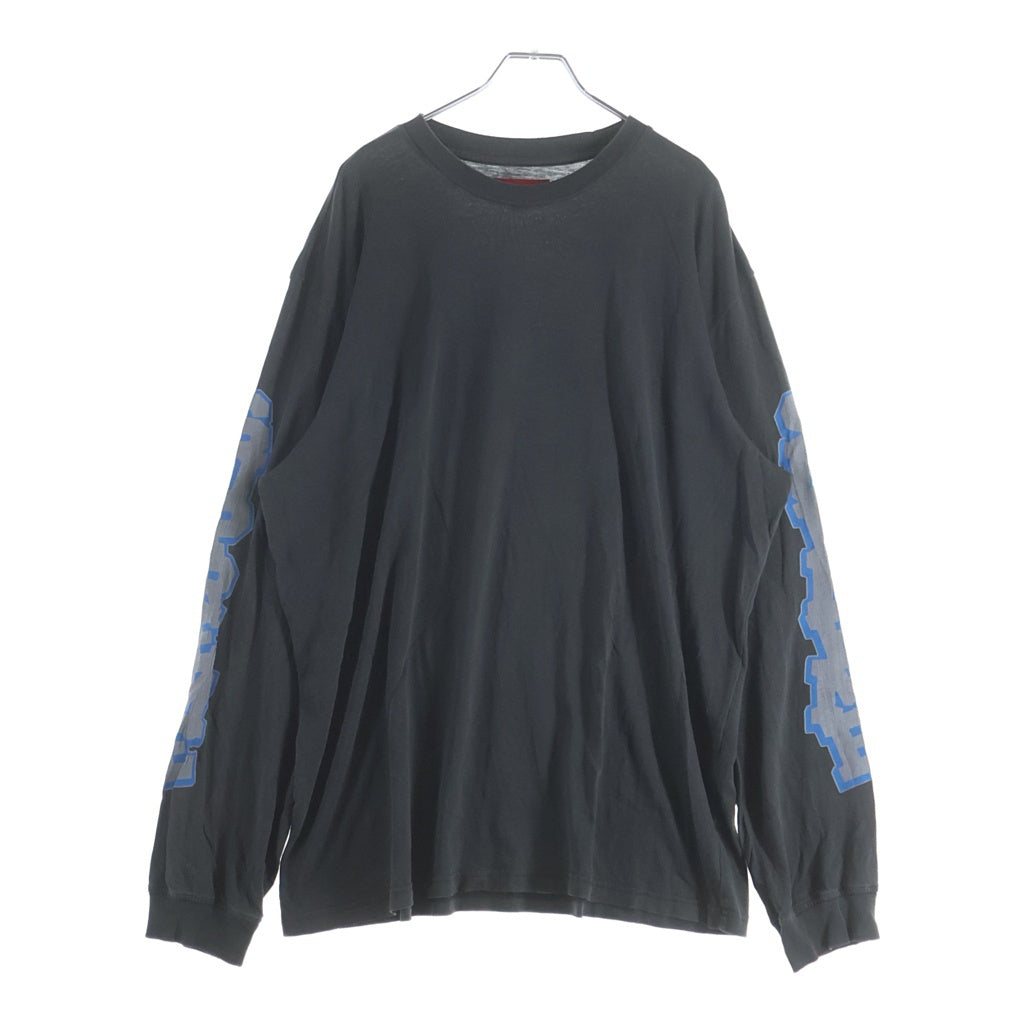 SUPREME(シュプリーム) 26SS Cracked Sleeve L/S Top Washed Black クラックドスリーブ ロングスリーブトップ ウォッシュドブラック 長袖Tシャツ チャコール