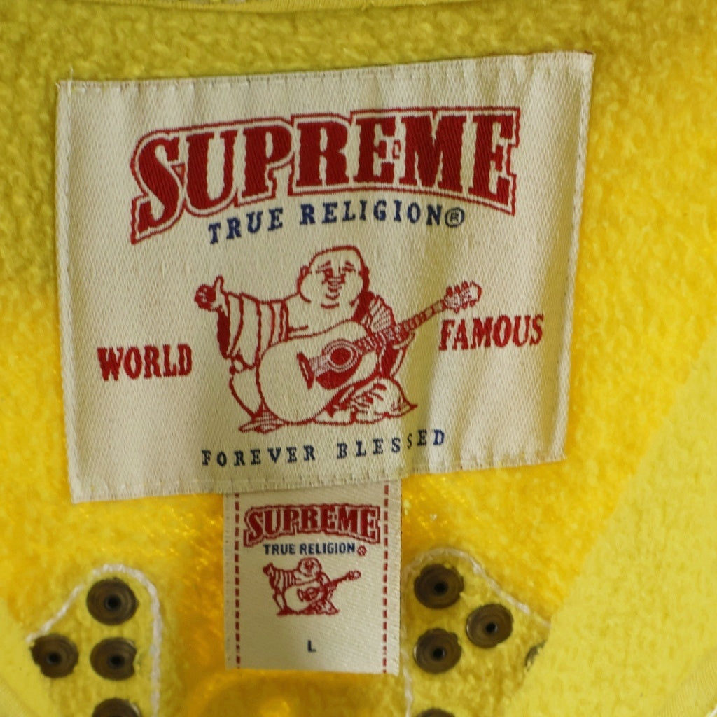 SUPREME(シュプリーム) 25SS ×True Religion Zip Up Hooded Sweatshirt トゥルーレリジョン ジップアップフーディースウェット パーカー イエロー