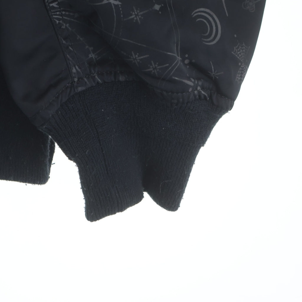 Sacai(サカイ) 20AW ×Dr.Woo BANDANA PRINT MA-1 BOMBER JACKET ドクターウー バンダナプリントボンバージャケット ジップアップブルゾン ブラック